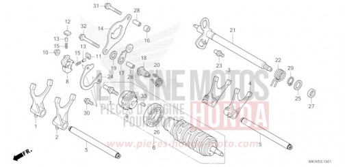 GEARSHIFT DRUM (NC750XD) NC750XDS de 2025